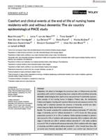 Comfort and clinical events at the end of life of nursing home residents with and without dementia