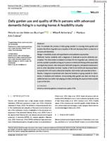 Daily garden use and quality of life in persons with advanced dementia living in a nursing home