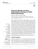 Research models and gene augmentation therapy for CRB1 retinal dystrophies