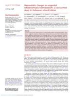 Haemostatic changes in urogenital schistosomiasis haematobium