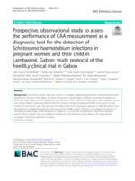 Prospective, observational study to assess the performance of CAA measurement as a diagnostic tool for the detection of Schistosoma haematobium infections in pregnant women and their child in Lambarene, Gabon