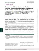 A reverse translational study on the effect of rituximab, rituximab plus belimumab, or bortezomib on the humoral autoimmune response in SLE