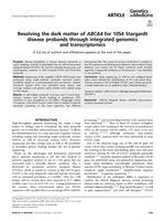 Resolving the dark matter of ABCA4 for 1054 Stargardt disease probands through integrated genomics and transcriptomics