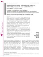 Misclassification of stunting, underweight and wasting in children 0-5 years of South Asian and Dutch descent