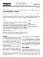 Plasma thrombopoietin levels as additional tool in clinical management of thrombocytopenic neonates