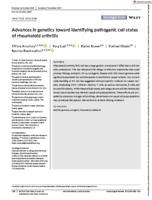 Advances in genetics toward identifying pathogenic cell states of rheumatoid arthritis