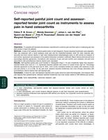 Self-reported painful joint count and assessor-reported tender joint count as instruments to assess pain in hand osteoarthritis
