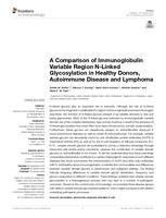 A comparison of immunoglobulin variable region N-linked glycosylation in healthy donors, autoimmune disease and lymphoma