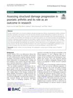 Assessing structural damage progression in psoriatic arthritis and its role as an outcome in research