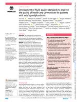 Development of ASAS quality standards to improve the quality of health and care services for patients with axial spondyloarthritis