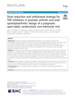 Dose reduction and withdrawal strategy for TNF-inhibitors in psoriatic arthritis and axial spondyloarthritis