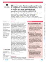 Efficacy and safety of ixekizumab through 52 weeks in two phase 3, randomised, controlled clinical trials in patients with active radiographic axial spondyloarthritis (COAST-V and COAST-W)