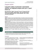 Long-term safety of sarilumab in rheumatoid arthritis