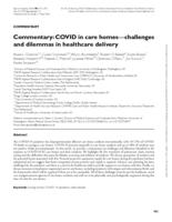 Commentary: COVID in care homes-challenges and dilemmas in healthcare delivery