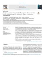 Continuous postoperative pericardial flushing method versus standard care for wound drainage after adult cardiac surgery