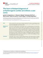 The harm of delayed diagnosis of arrhythmogenic cardiac sarcoidosis