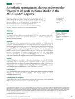 Anesthetic management during endovascular treatment of acute ischemic stroke in the MR CLEAN Registry