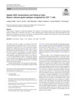 Update 2020: nomenclature and listing of celiac disease-relevant gluten epitopes recognized by CD4(+) T cells