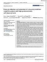 External validation and adaptation of a dynamic prediction model for patients with high-grade extremity soft tissue sarcoma