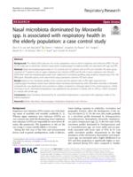 Nasal microbiota dominated by Moraxella spp. is associated with respiratory health in the elderly population