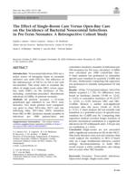 The effect of single-room care versus open-bay care on the incidence of bacterial nosocomial infections in pre-term neonates