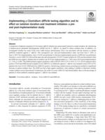 Implementing a Clostridium difficile testing algorithm and its effect on isolation duration and treatment initiation