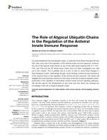 The role of atypical ubiquitin chains in the regulation of the antiviral innate immune response