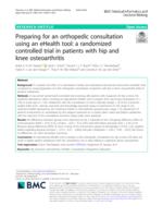 Preparing for an orthopedic consultation using an eHealth tool
