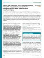 Results of an explorative clinical evaluation suggest immediate and persistent post-reperfusion metabolic paralysis drives kidney ischemia reperfusion injury