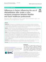 Differences in factors influencing the use of eRehabilitation after stroke