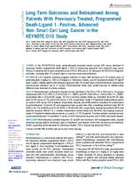 Long-term outcomes and retreatment among patients with previously treated, programmed death-ligand 1-positive, advanced non-small-cell lung cancer in the KEYNOTE-010 study