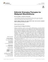 Editorial: emerging therapies for malignant mesothelioma