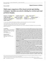 Multi-organ comparison of flow-based arterial spin labeling techniques