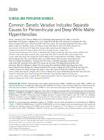 Common genetic variation indicates separate causes for periventricular and deep white matter hyperintensities