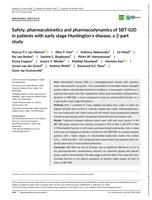 Safety, pharmacokinetics and pharmacodynamics of SBT-020 in patients with early stage Huntington's disease, a 2-part study