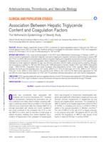 Association between hepatic triglyceride content and coagulation factors the Netherlands epidemiology of obesity study