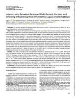 Interactions between genome-wide genetic factors and smoking influencing risk of systemic lupus erythematosus