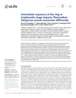 Artemisinin exposure at the ring or trophozoite stage impacts Plasmodium falciparum sexual conversion differently