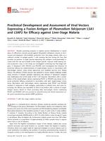 Preclinical development and assessment of viral vectors expressing a fusion antigen of plasmodium falciparum LSA1 and LSAP2 for efficacy against liver-stage malaria