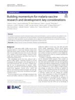 Building momentum for malaria vaccine research and development