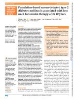 Population-based screen-detected type 2 diabetes mellitus is associated with less need for insulin therapy after 10 years