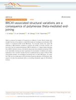 BRCA1-associated structural variations are a consequence of polymerase theta-mediated end-joining