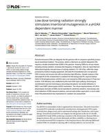 Low dose ionizing radiation strongly stimulates insertional mutagenesis in a gamma H2AX dependent manner