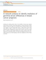 A network analysis to identify mediators of germline-driven differences in breast cancer prognosis