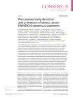 Personalized early detection and prevention of breast cancer: ENVISION consensus statement