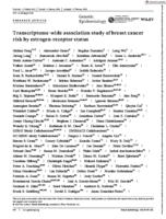 Transcriptome-wide association study of breast cancer risk by estrogen-receptor status