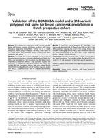 Validation of the BOADICEA model and a 313-variant polygenic risk score for breast cancer risk prediction in a Dutch prospective cohort