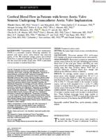 Cerebral blood flow in patients with severe aortic valve stenosis undergoing transcatheter aortic valve implantation