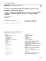 Cognitive profiles discriminate between genetic variants of behavioral frontotemporal dementia (vol 31, pg 171, 2020)