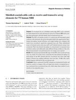 Shielded-coaxial-cable coils as receive and transceive array elements for 7T human MRI